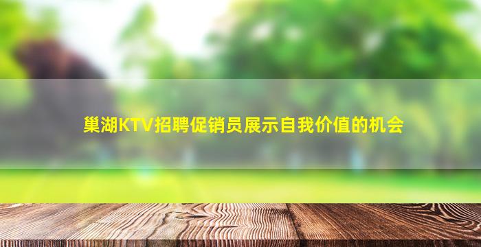 巢湖KTV招聘促销员展示自我价值的机会